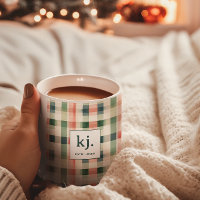 Gingham Monogramme Émeraude Douce