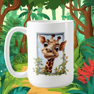 Mug girafe adorable animal de la jungle