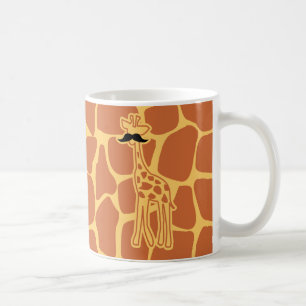 Mug Girafe avec le motif de moustache et de fourrure