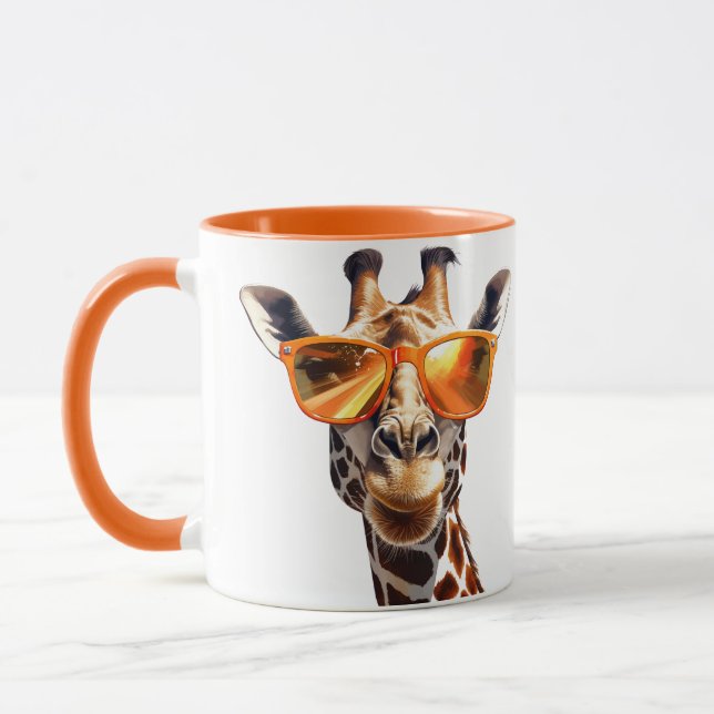 Mug Girafe Avec Lunettes De Soleil (Gauche)