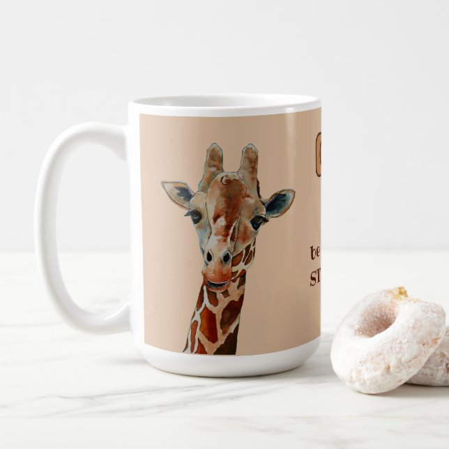 Mug Girafe le Safari Tier Aquarell (Avec donut)