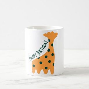 Mug girafe orange mignonne customisée