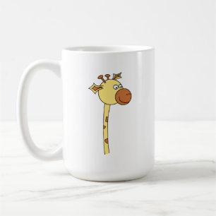 Mug Girafe regardant en longueur. Bande dessinée