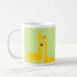 Mug Girafe sur le modèle de chevron de zigzag