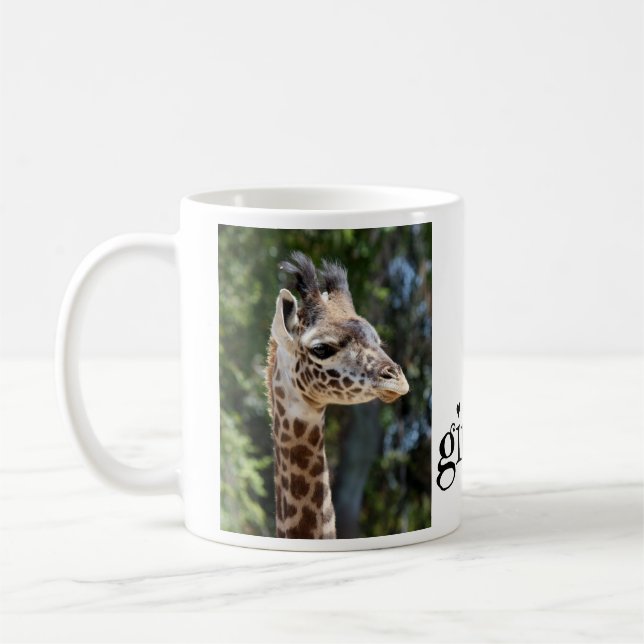 Mug Girafes mignonnes, d'I de coeur, photos de W de (Gauche)