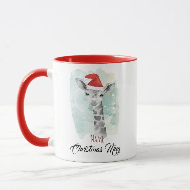 Mug Giraffe de Noël (Gauche)