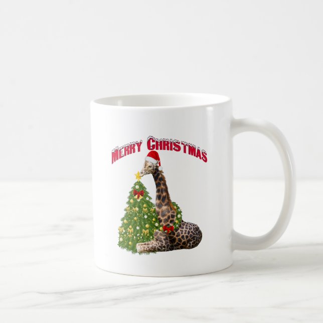 Mug Giraffe de Noël (Droite)