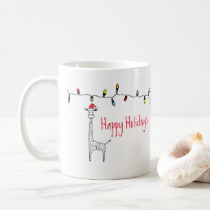 Mug Giraffe de Noël lunatique