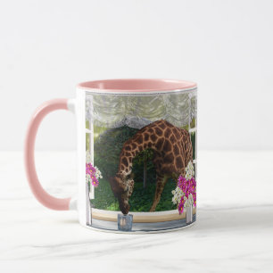 Mug Giraffe De Soif Dans Ma Fenêtre,