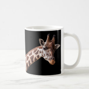 Mug Giraffe Portrait Photo on Black
