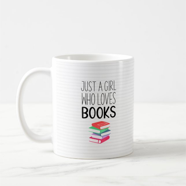 Mug Girl Who Loves Books (Gauche)