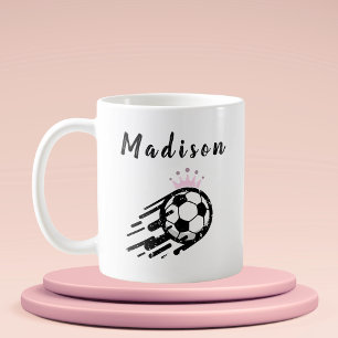 Mug Girls Soccer Queens Crown Sport Team Personnalisé