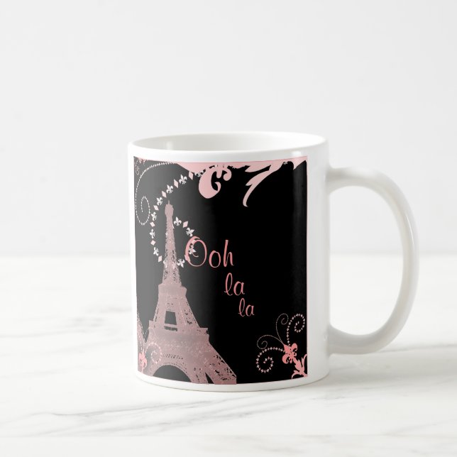 Mug girly chic retro mode paris eiffel tower (Droite)