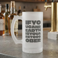 Mug givré avec typographie audacieuse TooSober