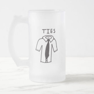 Mug givrée avec chemise noire et blanche avec logo
