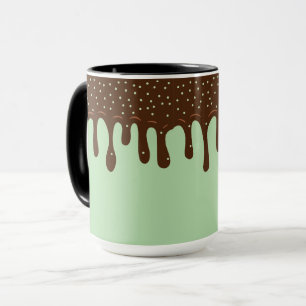 Mug Glace au Matcha, Glaçage Choco Fondu Sprinkles