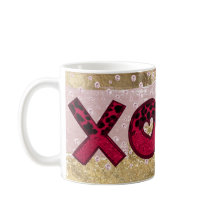 Glam Parties scintillant Gold Red Luxe XOXO Valent