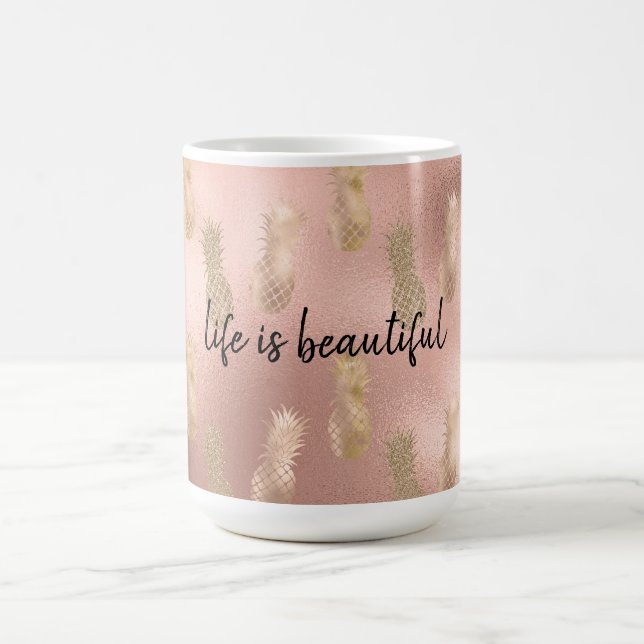 Mug Glam Pink Gold Ananas (Centre)