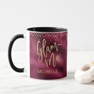 Mug Glamma Glamour Grandma Bourgogne Nom d'or