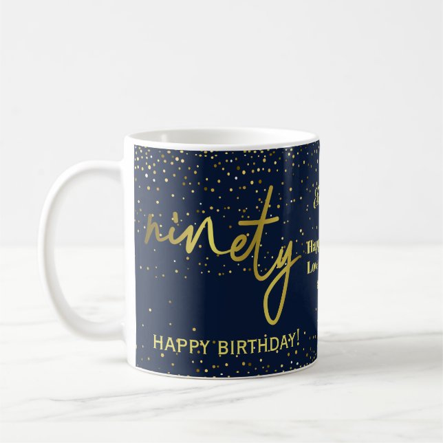 Mug Glamour 90e anniversaire Marine or (Gauche)