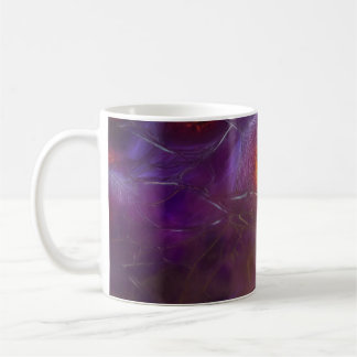 Mug Glowing Cellular Network Abstract Art