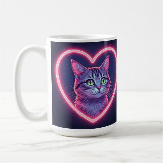 Mug Glowing Kitty Love Art | Romantic Pet Lover Gift