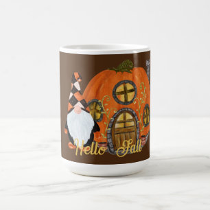 Mug Gnome & Citrouille House Scène d'automne