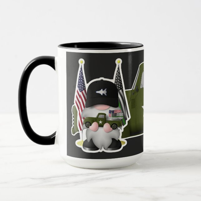 Mug Gnome de la Force spatiale avec camion militaire (Gauche)