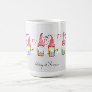 Mug Gnome de Noël en amour Aquarelle peinte à la main