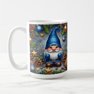 Mug Gnome de Noël entouré de décorations festives