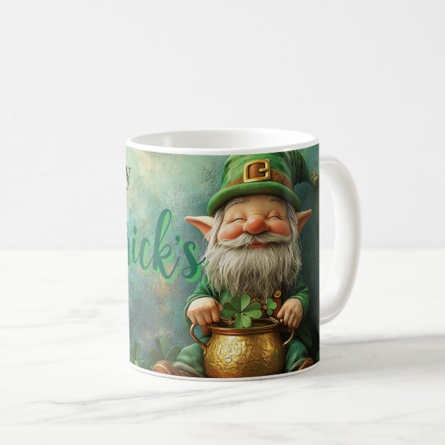 Mug Gnome Leprechaun et Pot of Gold St. Patrick's Day (Devant droit)