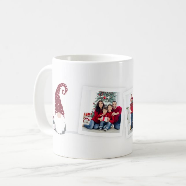 Mug Gnome pour le collage photo des fêtes/Noël (Devant gauche)