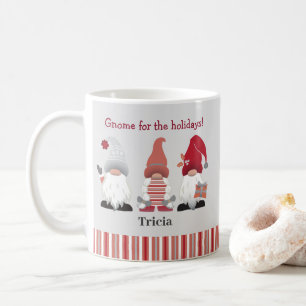 Mug Gnome tendance mignonne pour les fêtes rose rouge 
