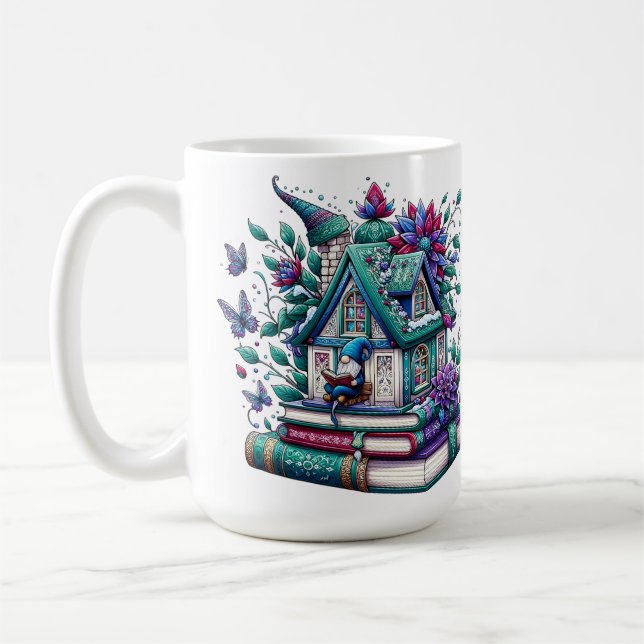 Mug Gnome With Books  (Gauche)
