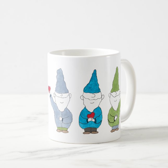 Mug Gnomes Avec des Cœurs (Devant droit)
