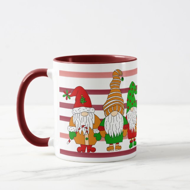 Mug Gnomes de Noël festifs mignons (Gauche)