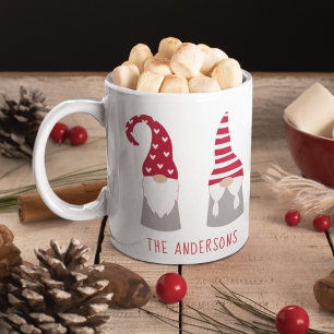 Mug Gnomes de Noël mignons personnalisés