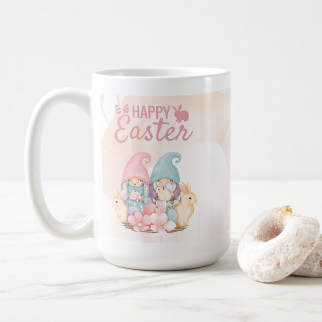 Mug Gnomes de Pâques joyeux (Avec donut)