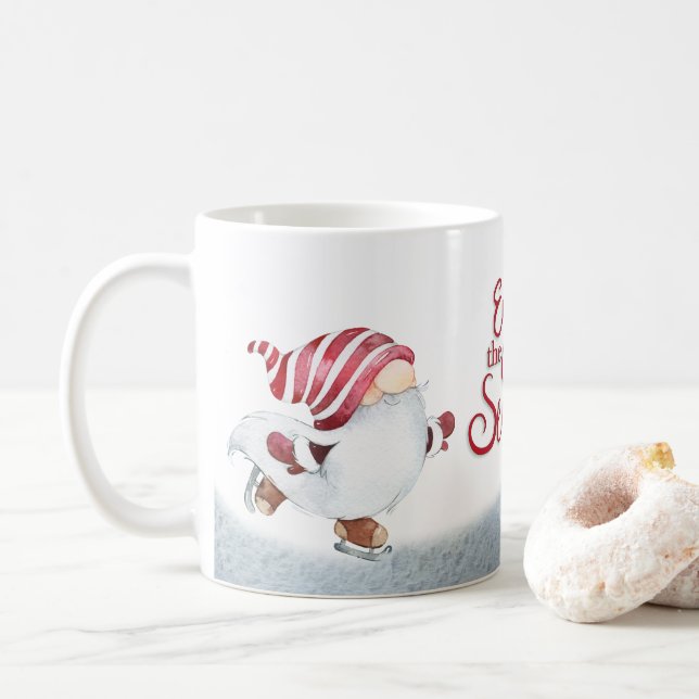 Mug Gnomes de patinage (Avec donut)