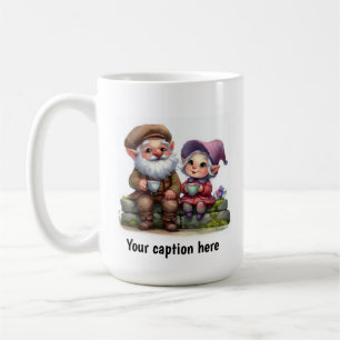 Mug Gnomes joyeux qui profitent d'une pause café