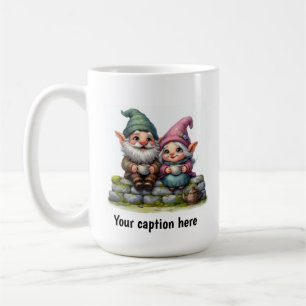 Mug Gnomes joyeux qui profitent d'une pause café