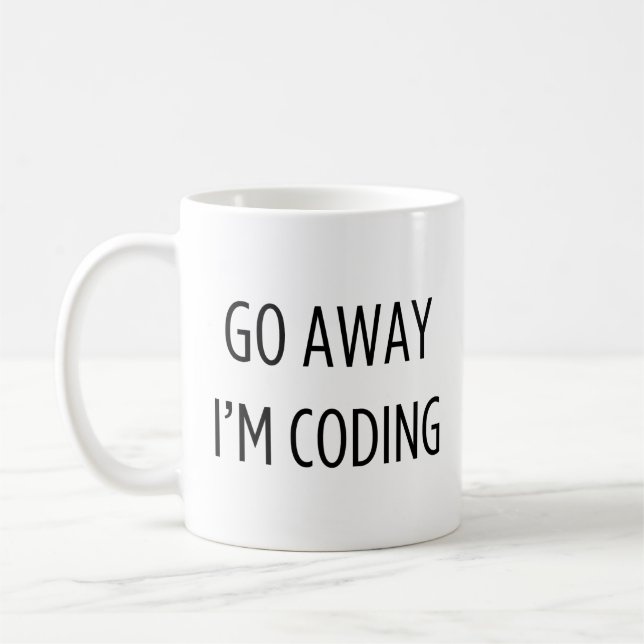 Mug Go Away I'm Coding - Drôle Programmeur (Gauche)