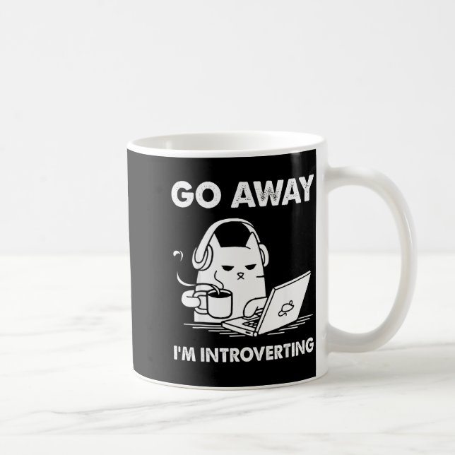 Mug Go Away I'm Introverting  (Droite)