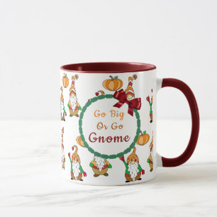 Mug Go Big ou Go Home, mignonne Gnome de dessin