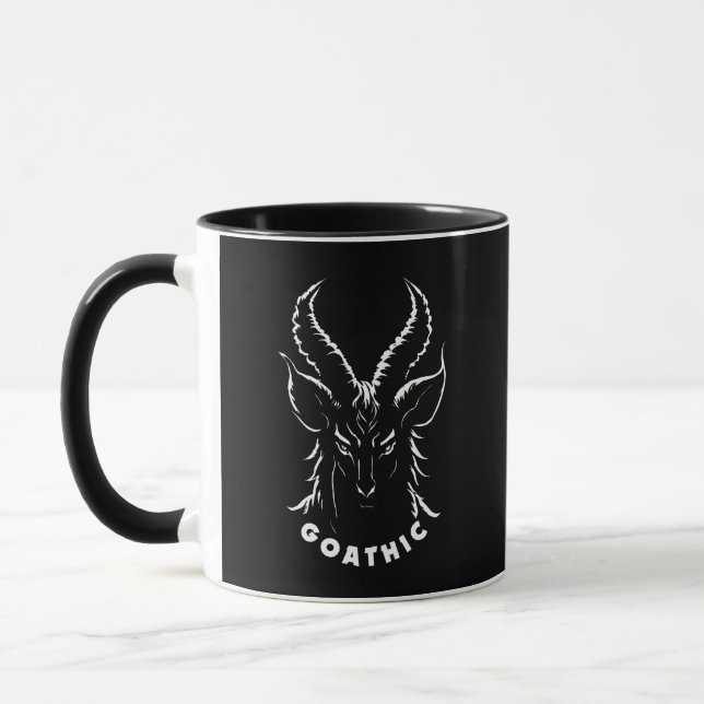 Mug Goathique | Canon gothique | Chèvre satanique (Gauche)