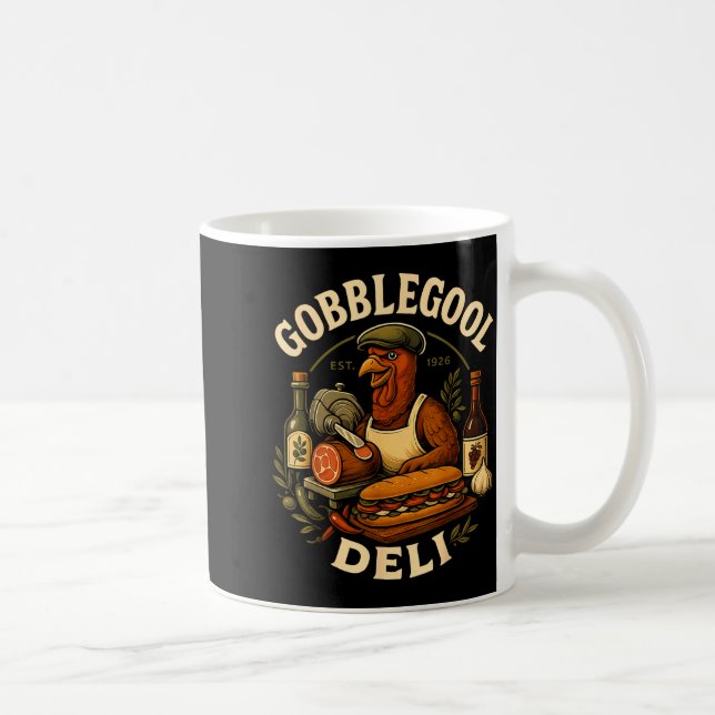 Mug Gobbol Turkey Thanksgiving Italian Turkey Chef  (Droite)