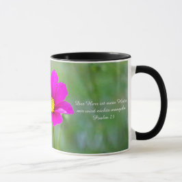 Mug Gobelet avec la fleur de Cosmea et le psaume