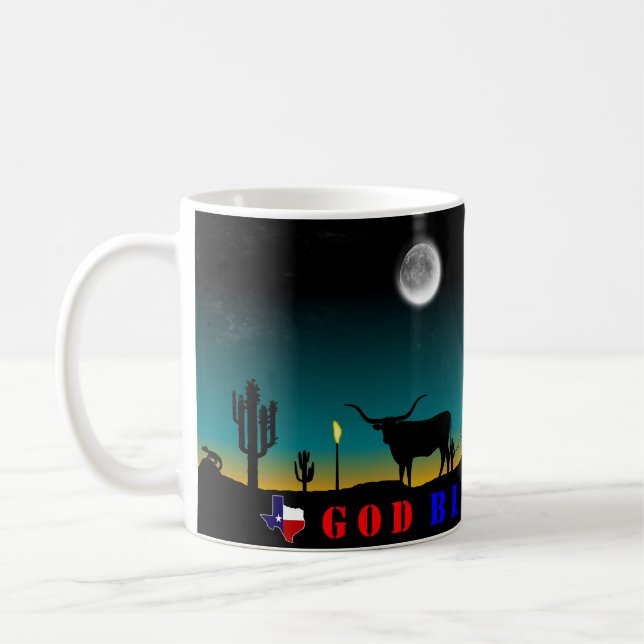 Mug God Bless Texas Lone Star State (Gauche)