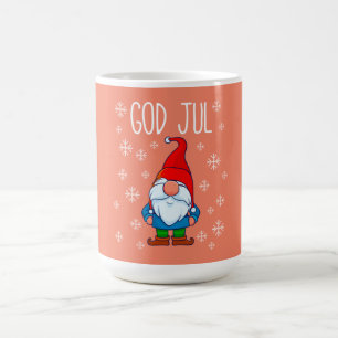 Mug God Jul, Swedish Tomte Gnome, Merry Scandinave