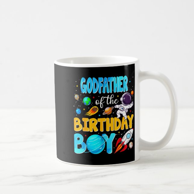 Mug Godfather Of The Birthday Boy Space Astronaut 1st  (Droite)